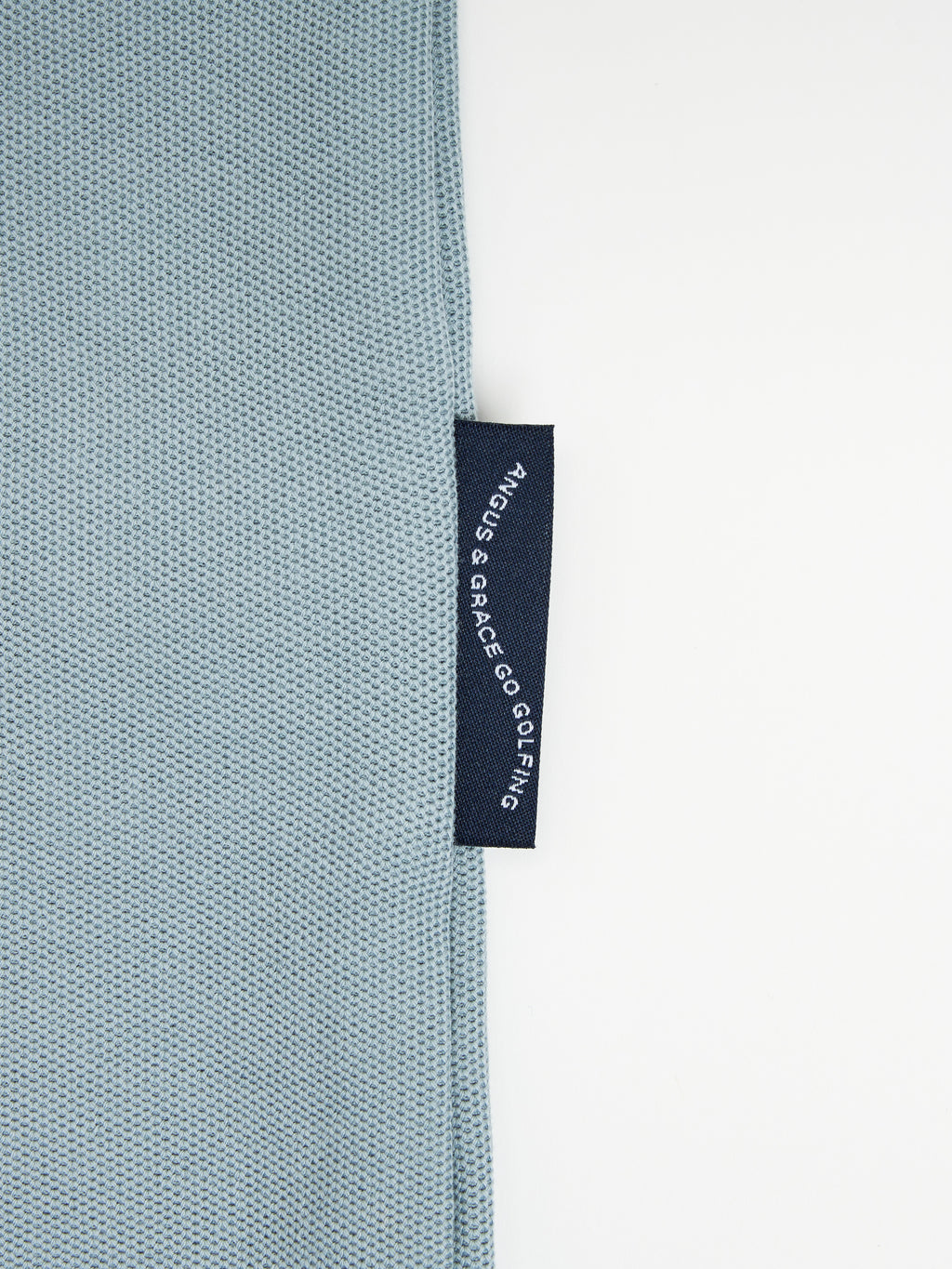 Angus & Grace Summer Pique Polo — light blue