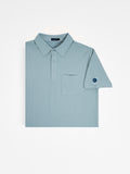 Angus & Grace Summer Pique Polo — light blue